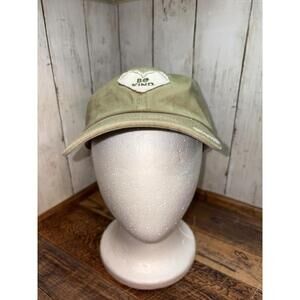 Life Is Good Be Kind Strapback Hat Cap Green Canvas Outdoors Mom Dad Gardening